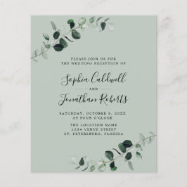 Eukalyptus Sage Wedding Reception Einladung