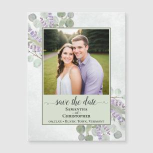 Eukalyptus Sage Wedding Rett Date Foto Magnet