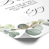 Eukalyptus Salbei Brautparty mimosa Bar Poster (Ecke)
