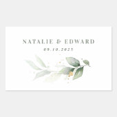 Eukalyptus-Salbei-Gastgeschenk Hochzeit Rechteckiger Aufkleber (Vorderseite)