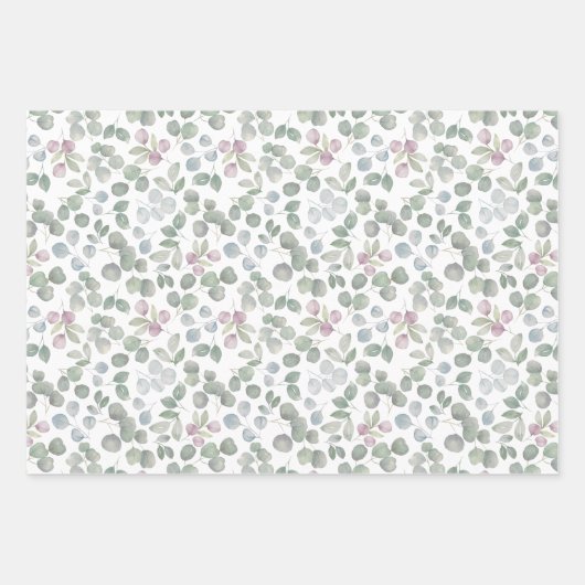 Eukalyptus Salbei Geschenkpapier Set (Vorderseite)