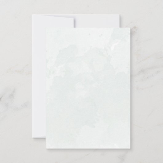 Eukalyptus Salbei-grüne UAWG RSVP Karte (Rückseite)