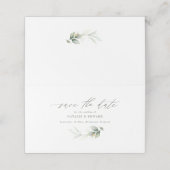 Eukalyptus Sali Goldhochzeit speichern das Datum p Platzkarte (Außenseite Aufgefaltet)