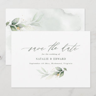 Eukalyptus Sali Goldhochzeit speichern das Datum Save The Date