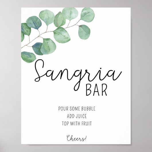 Eukalyptus - Sangria-Bar-Poster Poster (Vorne)