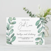 Eukalyptus Save The Date (Stehend Vorderseite)