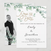 Eukalyptus Save the Date Feiertagskarte (Vorne/Hinten)