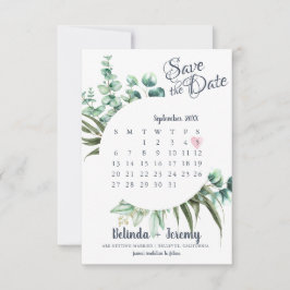 Eukalyptus Save the Date Kalender