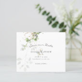 Eukalyptus-Save the Date-Karte (Stehend Vorderseite)