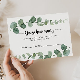 Eukalyptus schätzt die Anzahl der Spielkarten Visitenkarte