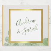 Eukalyptus Schaumweinetikett (Einzelnes Label)