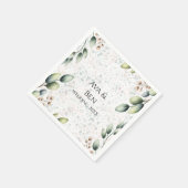 Eukalyptus-Schimmer-Alkohol-Tinte-Hochzeit Serviette (Ecke)