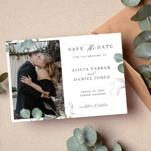 Eukalyptus - schlichte, minimalistische Hochzeit d Save The Date