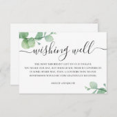 Eukalyptus-Schriftzeichen Hochzeit wünschen sich g Begleitkarte (Vorne/Hinten)