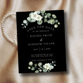 Eukalyptus Schwarz/Weiß Save the Date Minimalistis