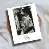 Eukalyptus Schwarz/Weiß Save the Date Minimalistis