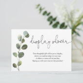 Eukalyptus Schwarz-weiße Babydusche Begleitkarte (Stehend Vorderseite)