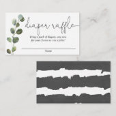 Eukalyptus-Schwarz-weiße Gewinnkarten Begleitkarte (Vorne/Hinten)