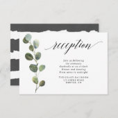 Eukalyptus Schwarz-weißer Empfang Begleitkarte (Vorne/Hinten)