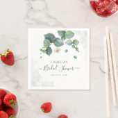 Eukalyptus Script Botanisches Brautparty Serviette (Beispiel)