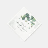 Eukalyptus Script Botanisches Brautparty Serviette (Ecke)