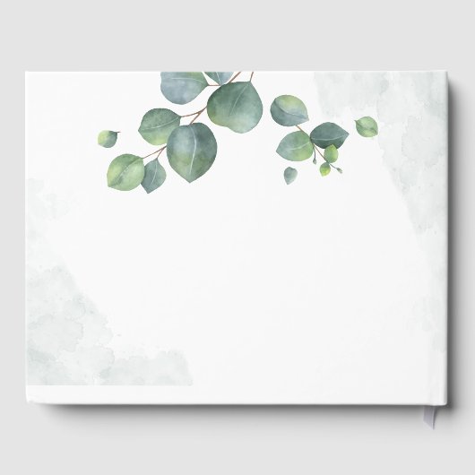 Eukalyptus Script-Brautparty Botanisch Gästebuch (Rückseite)
