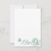 Eukalyptus-Script-Brautparty Einladung (Rückseite)