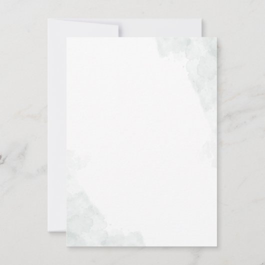 Eukalyptus-Script-Brautparty für moderne Aquarellf Einladung (Rückseite)