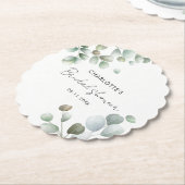 Eukalyptus-Script-Brautparty Untersetzer (angewinkelt)