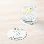 Eukalyptus-Script-Brautparty Untersetzer (Vor Ort)