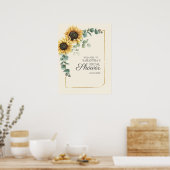 Eukalyptus-Script-Brautparty-Zeichen Poster (Küche)