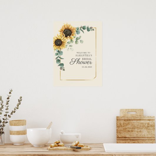 Eukalyptus-Script-Brautparty-Zeichen Poster (Küche)