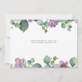 Eukalyptus Script florale botanische Vegetation Save The Date (Rückseite)