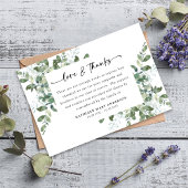 Eukalyptus Script Foto Funeral Dankeskarte