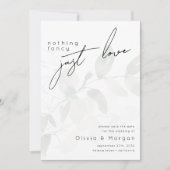 Eukalyptus Script-Foto Hochzeit Save The Date (Vorderseite)