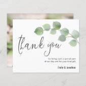 Eukalyptus Script Foto Hochzeit Vielen Dank (Vorne/Hinten)