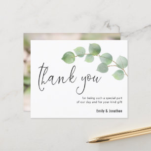 Eukalyptus Script Foto Hochzeit Vielen Dank