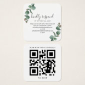 Eukalyptus Script Greenerding Wedding QR Code UAWG (Vorne & Hinten)
