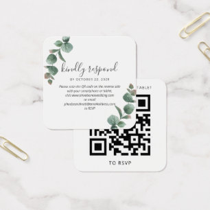 Eukalyptus Script Greenerding Wedding QR Code UAWG