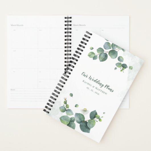 Eukalyptus Script Greenery Botanische Hochzeit Planer (Anzeige)