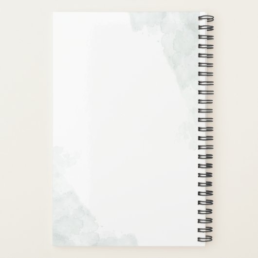 Eukalyptus Script Greenery Botanische Hochzeit Planer (Rückseite)