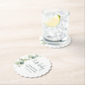 Eukalyptus Script Minimalistisch Baby Shooter Untersetzer (Vor Ort)