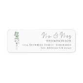 Eukalyptus Script Mr. Wedding Rücksendeadresse (Vorne)