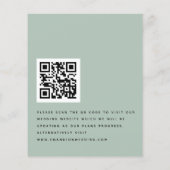 Eukalyptus-Script-QR-Code Save the Date (Rückseite)