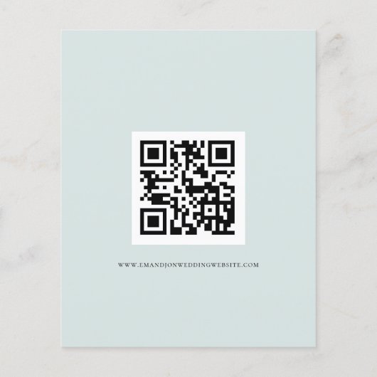 Eukalyptus Script QR Code Wedding RSVP (Rückseite)