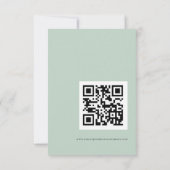 Eukalyptus Script QR Code Wedding RSVP (Rückseite)