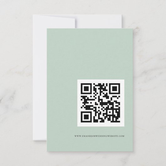 Eukalyptus Script QR Code Wedding RSVP (Rückseite)