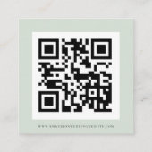 Eukalyptus Script QR Code Wedding RSVP Begleitkarte (Rückseite)