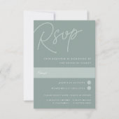 Eukalyptus | Script Watermark - Auswahl RSVP Karte (Vorderseite)