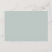 Eukalyptus | Script Watermark Hochzeitsempfang Begleitkarte (Rückseite)